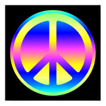 Pink Rainbow Peace Symbol Poster posters by designs4you Pink Rainbow Peace Symbol Poster posters