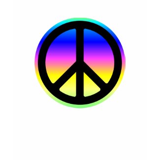 Pink Rainbow Peace Symbol T-Shirt shirt