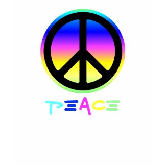 Pink Rainbow Peace Symbol T-Shirt shirt