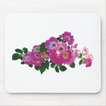 Pink Rambler Rose Mouse Mat