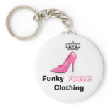 pink, RandR, Funky, Fresh, Clothing Keychain