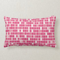 Pink Rectangle Mosaic Lumbar Throw Pillows