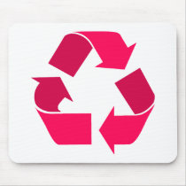 pink recycle symbol mousepads by shopaholicchick pink recycle symbol mousepads