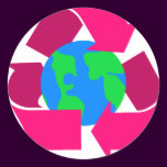 pink recycle symbol