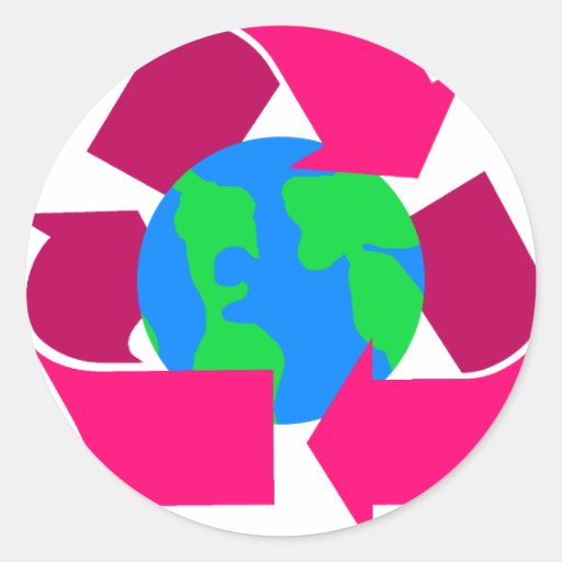 Pink Recycle Symbol Vinyl Sticker Recycled Vinyl Deca vrogue.co