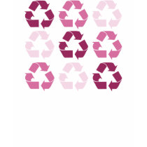 Pink Recycle Symbols t-shirts by doodles_designs Pink Recycle Symbols t-shirts