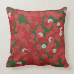 Pink, Red, and White Rosettes Throw Pillow