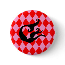 Pink & Red Diamonds Mermaid Pin buttons