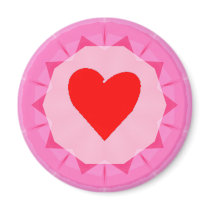 pink red heart magnets