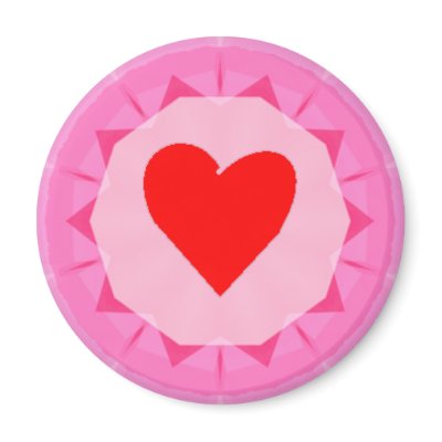 pink red heart magnet by MemeTees