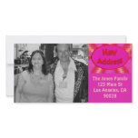 pink red new address photo cards