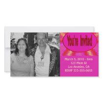 pink red you're invited photo cards by DonnasGreetingCards pink red you're invited photo cards