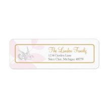Pink Religious Address Label