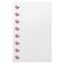 Pink Renaissance Rose stationery