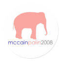 Pink Republican Elephant Sticker