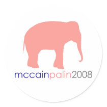 Pink Republican Elephant Sticker by sarahpalintees Pink Republican Elephant Sticker