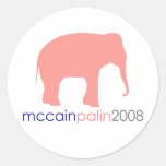 Pink Republican Elephant Sticker