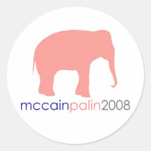 Pink Republican Elephant Sticker