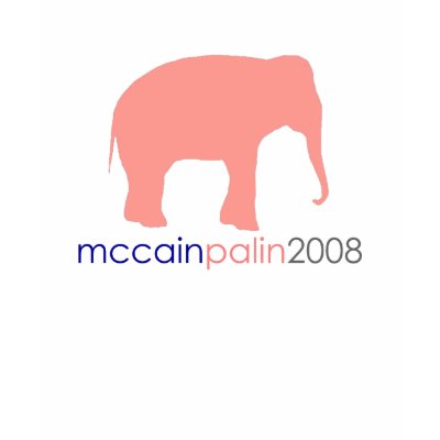 Pink Republican Elephant T Shirt by sarahpalintees
