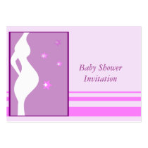 Pink Retro Baby Shower Invite business cards by MissMissyLue Pink Retro Baby Shower Invite business cards