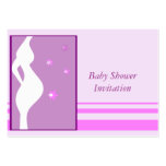 Pink Retro Baby Shower Invite Business Card Template