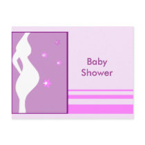 Pink Retro Baby Shower postcards