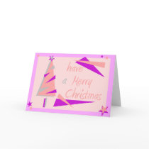 PINK RETRO CHRISTMAS CARD