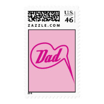 pink retro dad speech bubble stamp