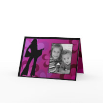 Pink Retro Disco Style Photo Template Invitation cards by tanyapecora_invites Pink Retro Disco Style Photo Template Invitation cards
