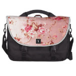 Pink Retro Floral Pattern. Computer Bag
