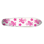 Pink Retro Flowers Skateboard