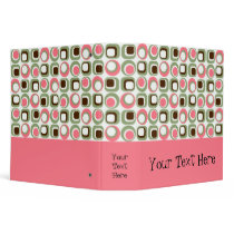 Pink Retro Graphic Binder by stationeryshop Pink Retro Graphic Binder
