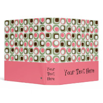 Pink Retro Graphic Binder by stationeryshop Pink Retro Graphic Binder