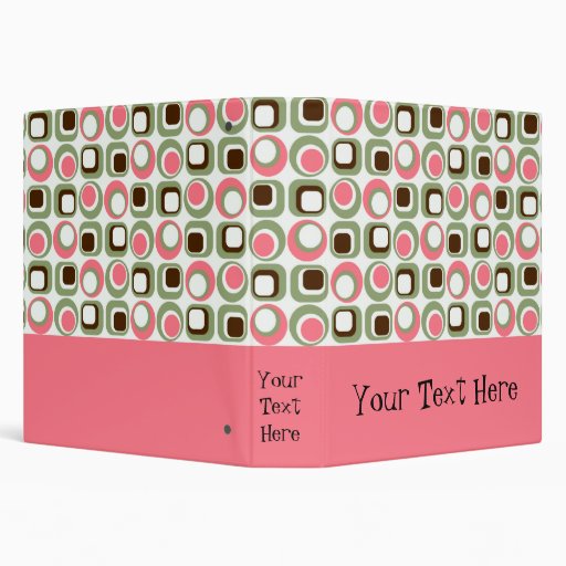 Pink Retro Graphic Binder