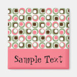 Pink Retro Graphic Magnet