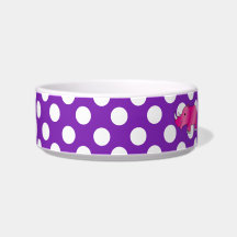 Pink rhino purple white polka dots
