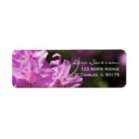 Pink Rhododendron Blossoms Return Address Label