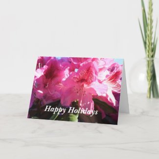 pink rhododendron flower all purpose greeting card