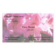 pink rhododendron flowers business card