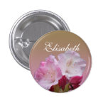 pink rhododendron flowers name button