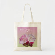 pink rhododendron flowers thank you bag bags