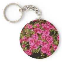 Pink Rhododendron Indicum 'Rose' (Azalea) flowers Key Chain