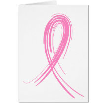 Pink Ribbon 2 Breast Cancer Card