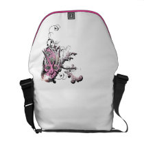 pink ribbon and cross messanger bag messenger bag