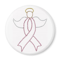 Pink Ribbon Angel magnets