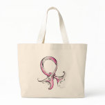 Pink Ribbon Canvas Bags