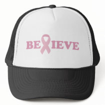 Pink Ribbon Believe Trucker Hats