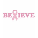 Pink Ribbon Believe t-shirts