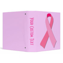 Pink Ribbon 3 Ring Binders