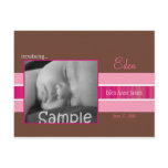 pink Ribbon Birth Announcement pink Ribbon Birth Announcement